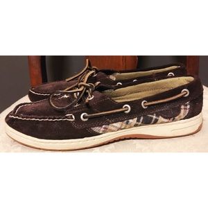 Sperry Top Siders suede and flannel loafers